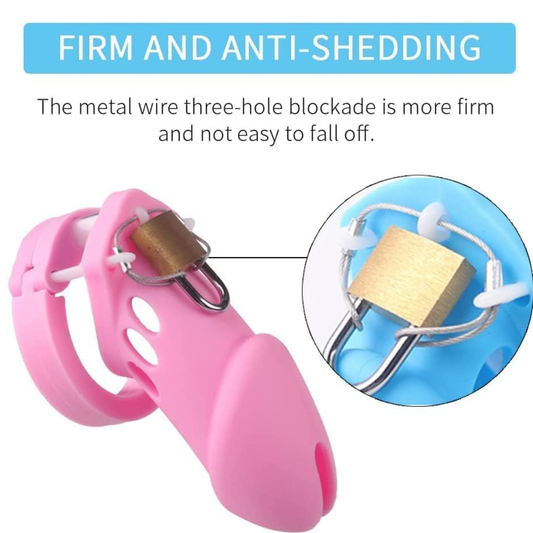 Adjustable Plastic Male Chastity Cage with Lock & Keys | Lightweight Breathable Design | Personal Wellness Accessory