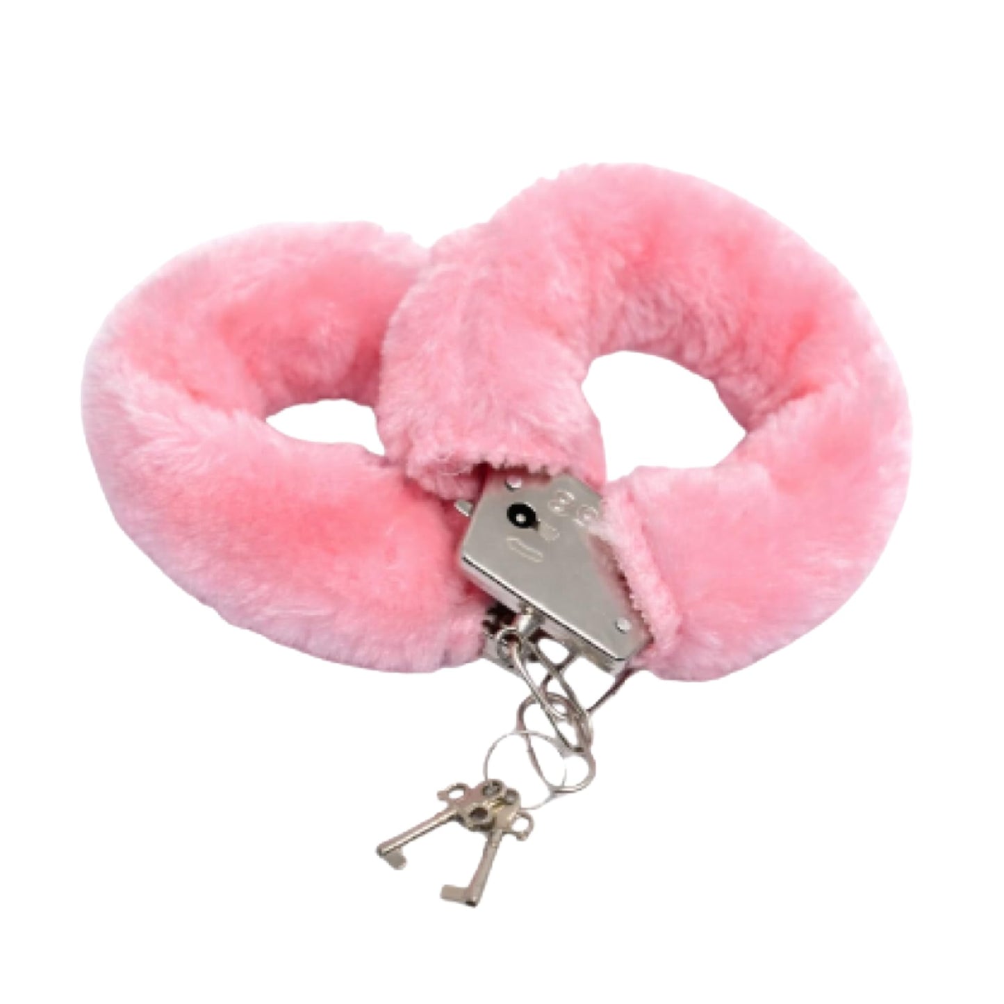 Adjustable Plush Handcuff Set with Safety Keys | Soft Faux Fur Wrist Restraints | Metal Lock Design