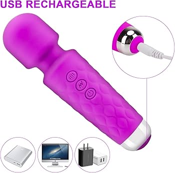 Premium Mic Wand Massager | 20 Vibration Patterns | USB Rechargeable | Waterproof Silicone Body Massager