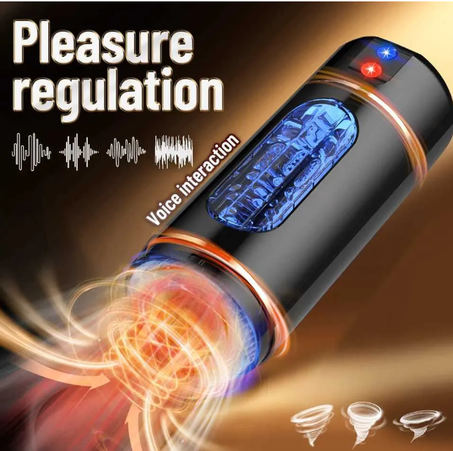 Rechargeable Automatic Male Masturbator with Voice Interaction & Adjustable Modes