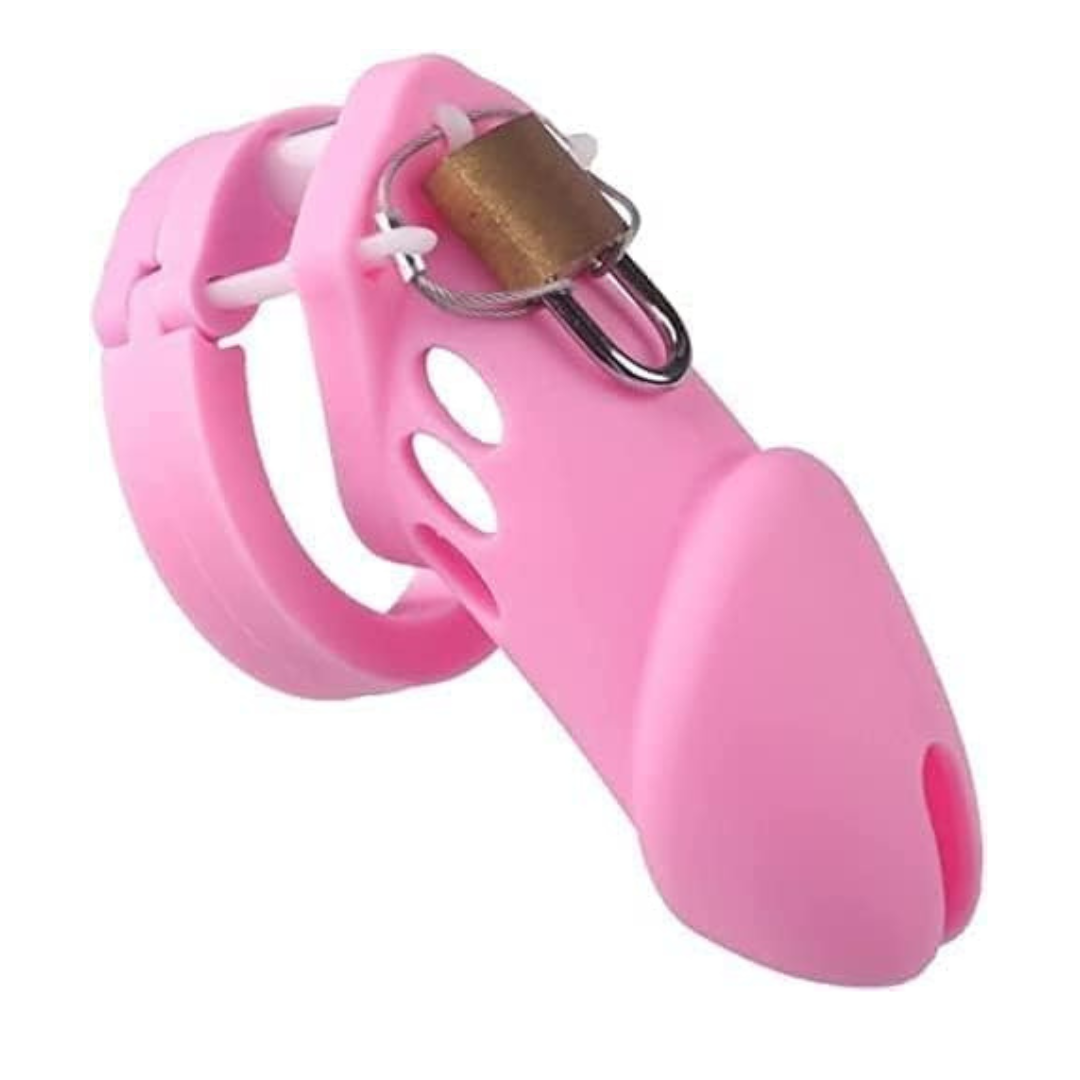 Adjustable Plastic Male Chastity Cage with Lock & Keys | Lightweight Breathable Design | Personal Wellness Accessory