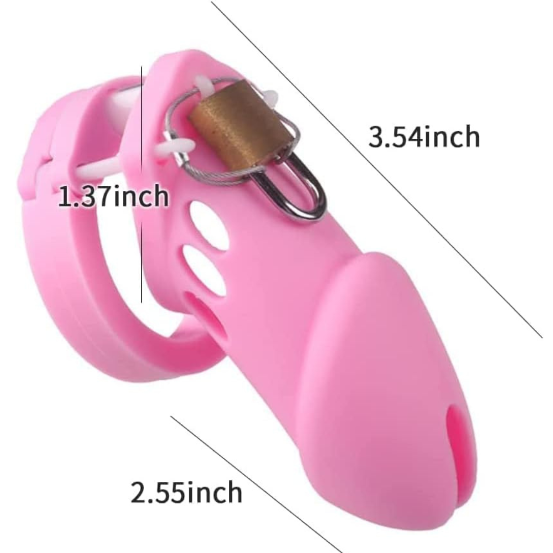 Adjustable Plastic Male Chastity Cage with Lock & Keys | Lightweight Breathable Design | Personal Wellness Accessory