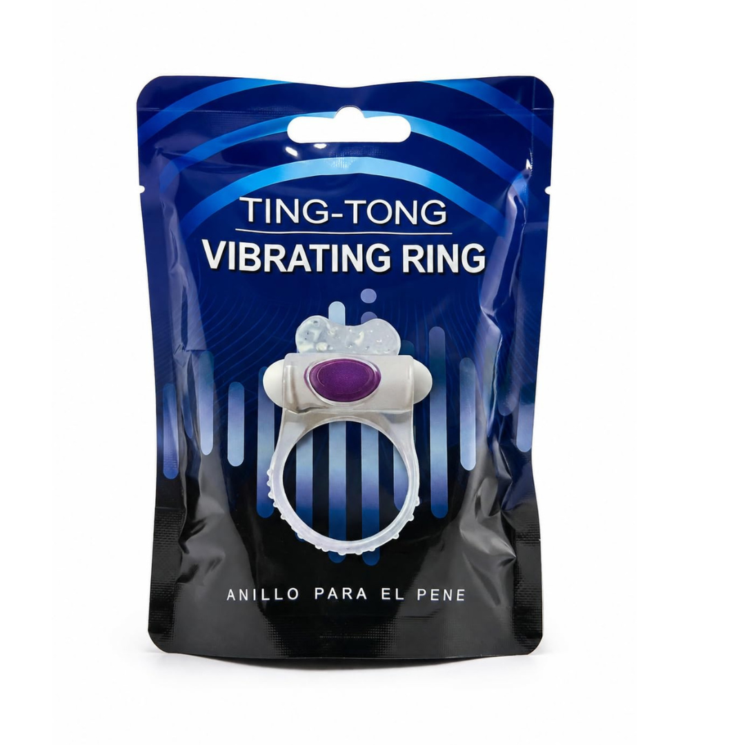 AdultsNeed Ting-Tong Rechargeable Vibrating Ring | 10 Vibration Modes | Soft Silicone | Waterproof | USB Rechargeable