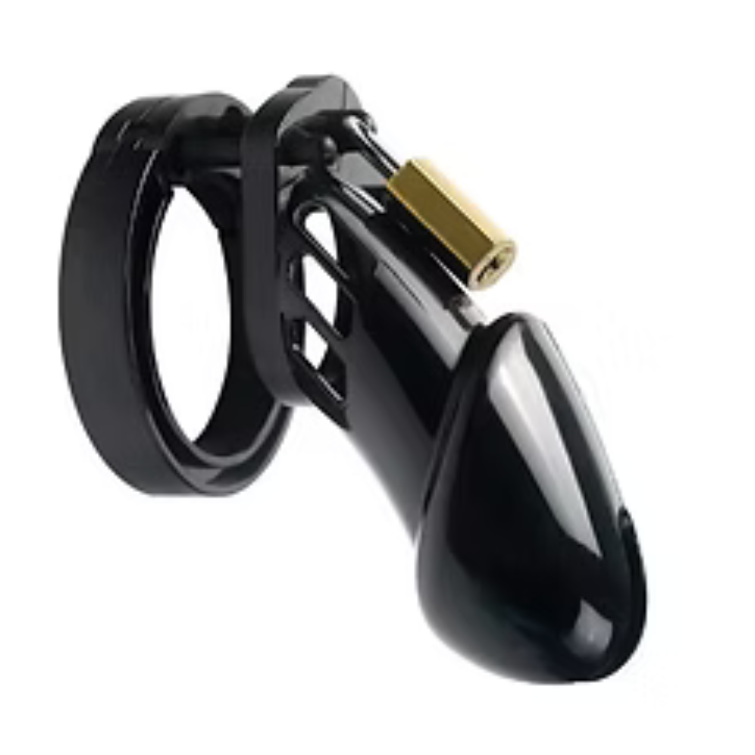 AdultsNeed Premium Male Chastity Cage Kit with 5 Adjustable Rings, Lock & Keys | Lightweight Resin Device for Adult Wellness