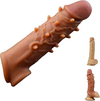 Premium Textured Silicone Penis Sleeve Extender | Reusable Stretch Sleeve with Raised Texture |