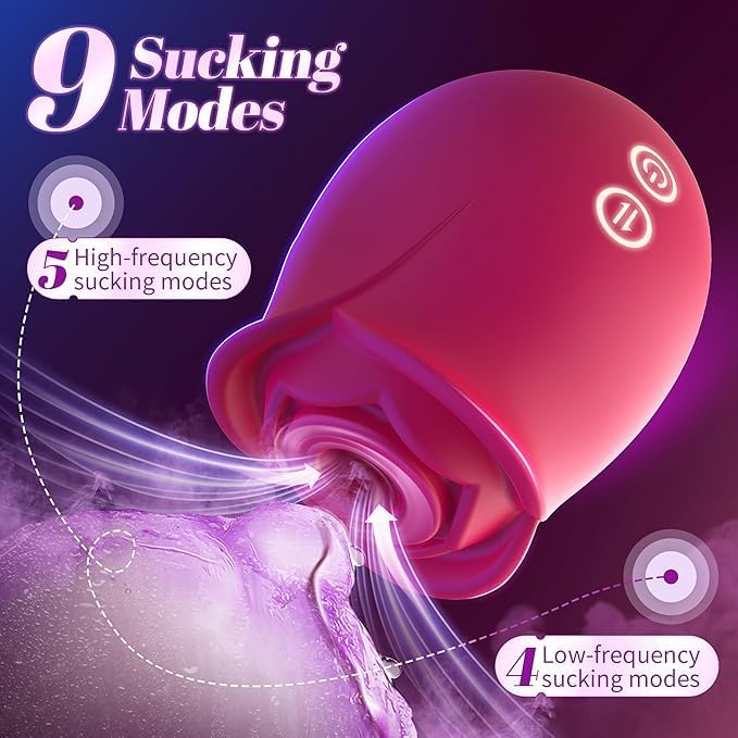 Rose Air Pulse Clitoral Stimulator | 7 Suction Modes | USB Rechargeable | Waterproof Adult Wellness Massager