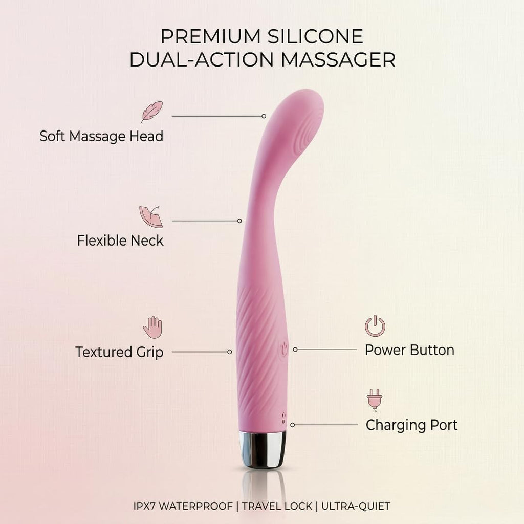 Rechargeable G-Spot Vibrator – USB Rechargeable Silicone Personal Massager with Multiple Vibration Modes