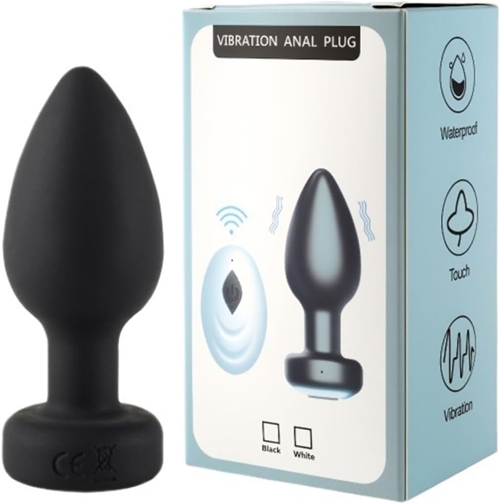 Remote Control Rechargeable Vibrating Butt Plug | 10 Vibration Modes | Waterproof Silicone | USB Rechargeable | Black