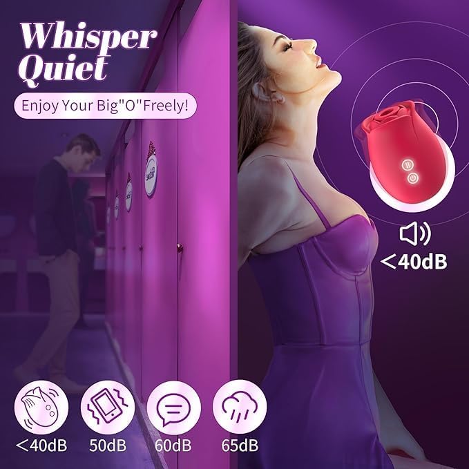 Rose Air Pulse Clitoral Stimulator | 7 Suction Modes | USB Rechargeable | Waterproof Adult Wellness Massager
