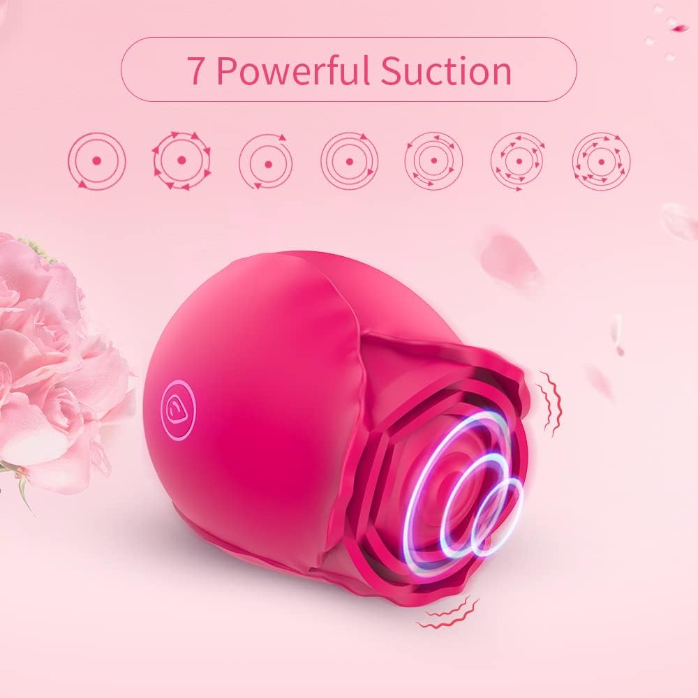 Rose Air Pulse Clitoral Stimulator | 7 Suction Modes | USB Rechargeable | Waterproof Adult Wellness Massager