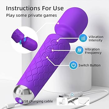 Premium Mic Wand Massager | 20 Vibration Patterns | USB Rechargeable | Waterproof Silicone Body Massager