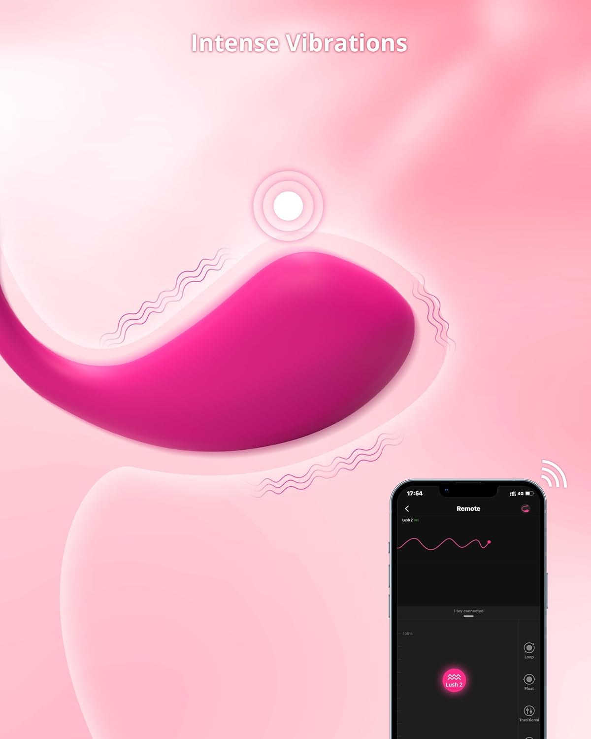 Lush App-Controlled Vibrator – Bluetooth Rechargeable G-Spot & Clitoral Vibrator
