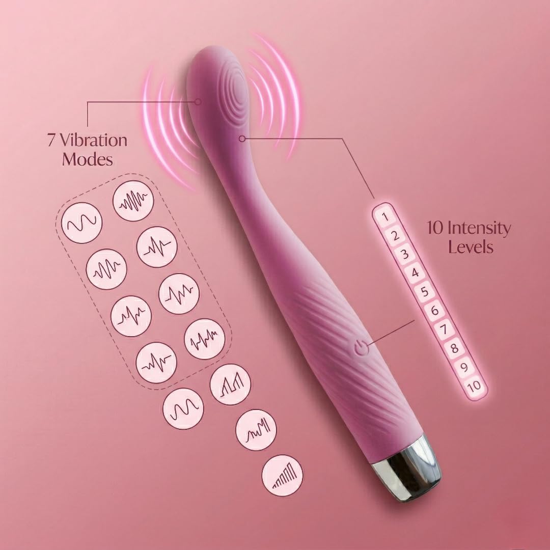 Rechargeable G-Spot Vibrator – USB Rechargeable Silicone Personal Massager with Multiple Vibration Modes