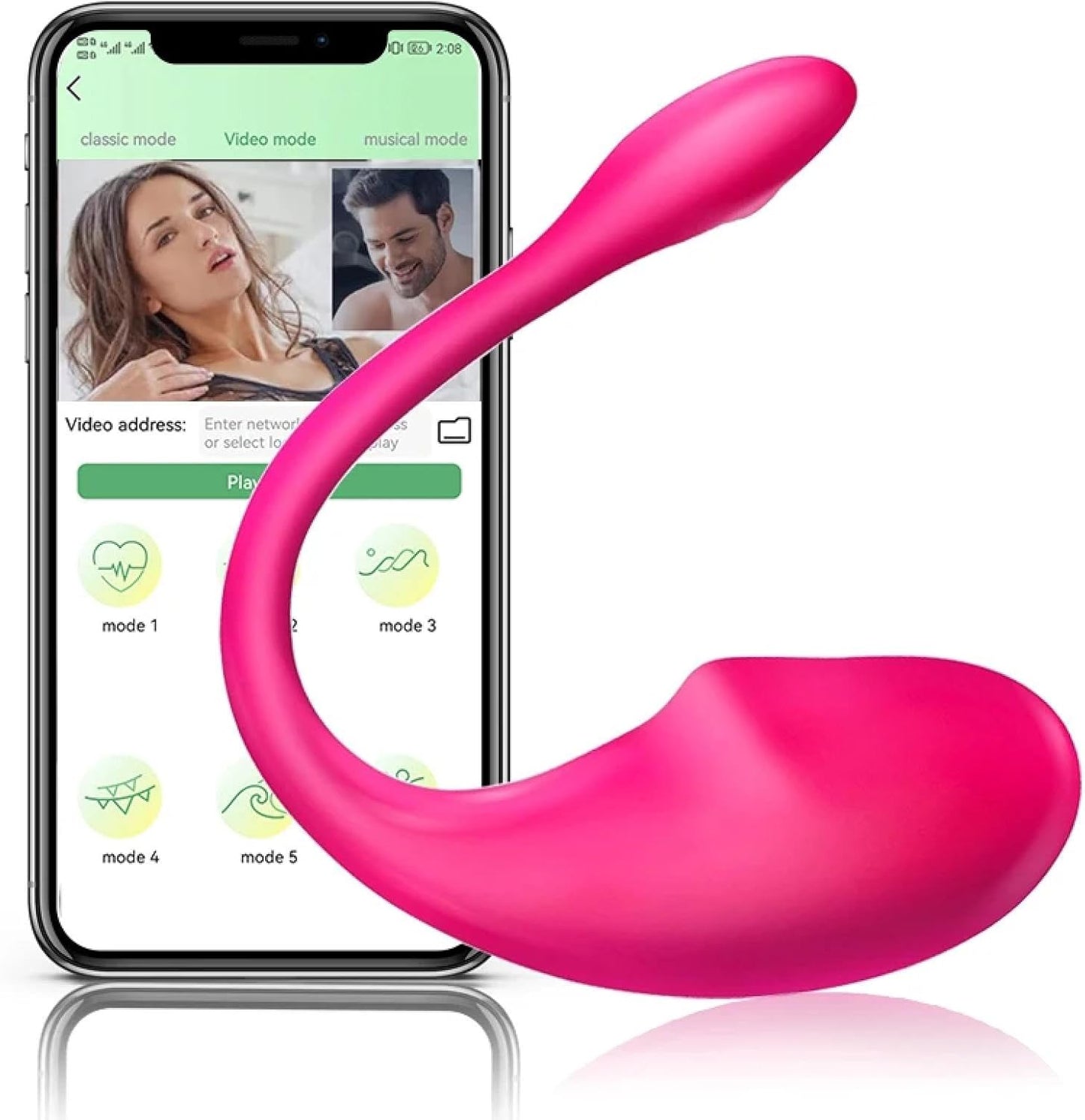 Lush App-Controlled Vibrator – Bluetooth Rechargeable G-Spot & Clitoral Vibrator