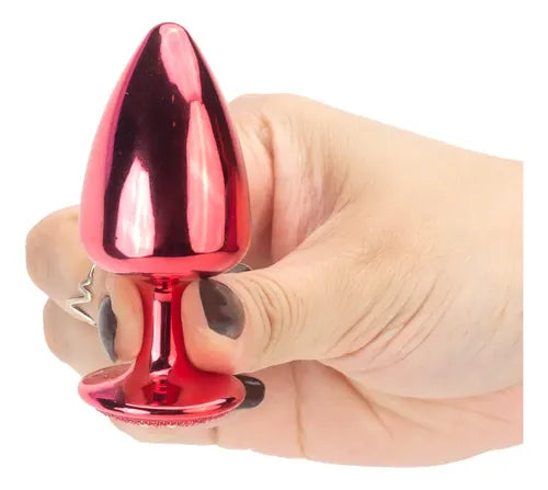 Premium Red Metal Personal Wellness Plug | Compact & Elegant Design