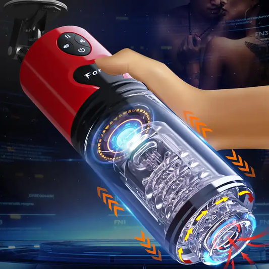 Automatic Rechargeable Male Masturbator with Suction Base & Multi-Mode Stimulation