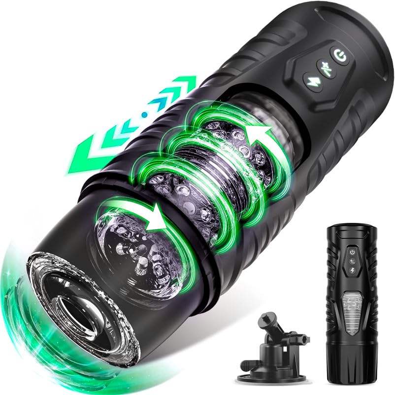 Auto Rotating & Thrusting Rechargeable Male Stroker | 7 Thrusting Modes | USB Rechargeable | Textured Sleeve | AdultsNeed