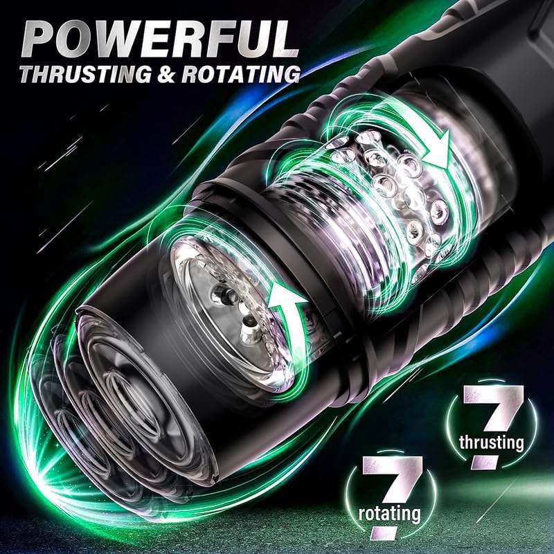 Auto Rotating & Thrusting Rechargeable Male Stroker | 7 Thrusting Modes | USB Rechargeable | Textured Sleeve | AdultsNeed