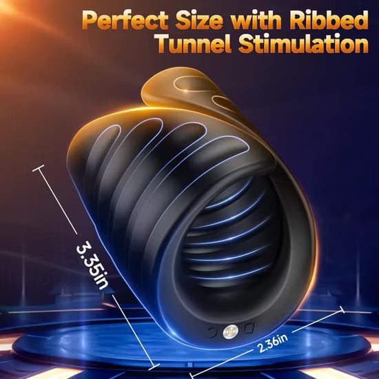 Rechargeable Vibrating Sleeve for Men | 10 Vibration Modes | Soft Silicone | Waterproof | USB Rechargeable