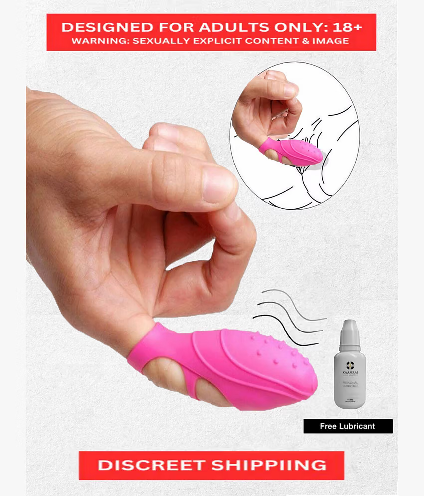 Pink Finger Sleeve Personal Massager | Ultra Quiet & Waterproof | Adult Wellness