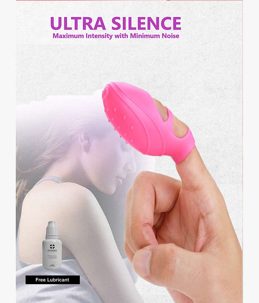 Pink Finger Sleeve Personal Massager | Ultra Quiet & Waterproof | Adult Wellness