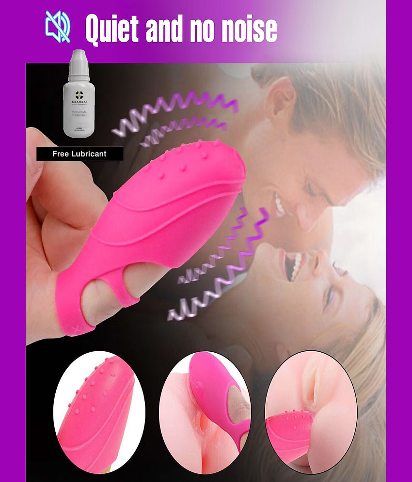 Pink Finger Sleeve Personal Massager | Ultra Quiet & Waterproof | Adult Wellness
