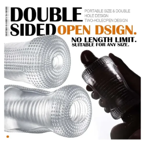 Dual-Ended Reusable Silicone Male Stroker Sleeve – Ultra Soft Textured Personal Wellness Sleeve
