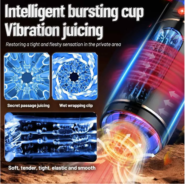 Rechargeable Automatic Male Masturbator with Voice Interaction & Adjustable Modes