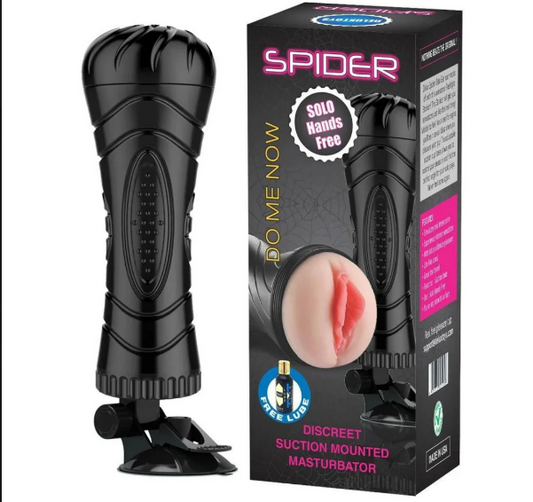 Spider Solo Hands-Free Suction Mounted Male Masturbator – Realistic Soft Sleeve