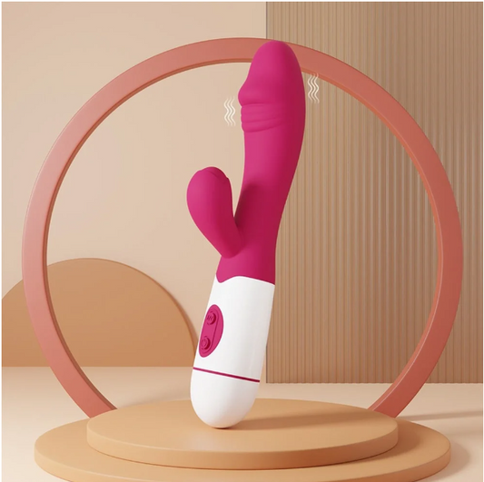 Rechargeable Rabbit Vibrator – Dual Stimulation G-Spot & Clitoral Vibrator | 10 Vibration Modes | Body-Safe Silicone