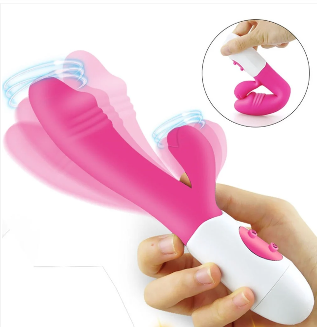 Rechargeable Rabbit Vibrator – Dual Stimulation G-Spot & Clitoral Vibrator | 10 Vibration Modes | Body-Safe Silicone