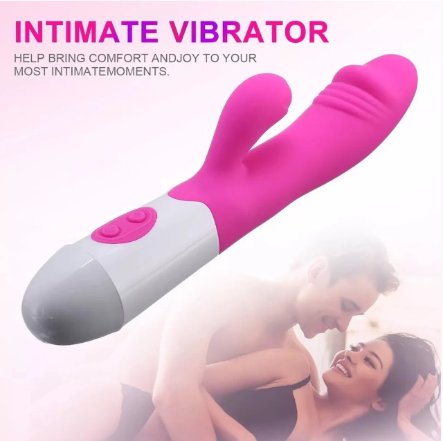 Rechargeable Rabbit Vibrator – Dual Stimulation G-Spot & Clitoral Vibrator | 10 Vibration Modes | Body-Safe Silicone