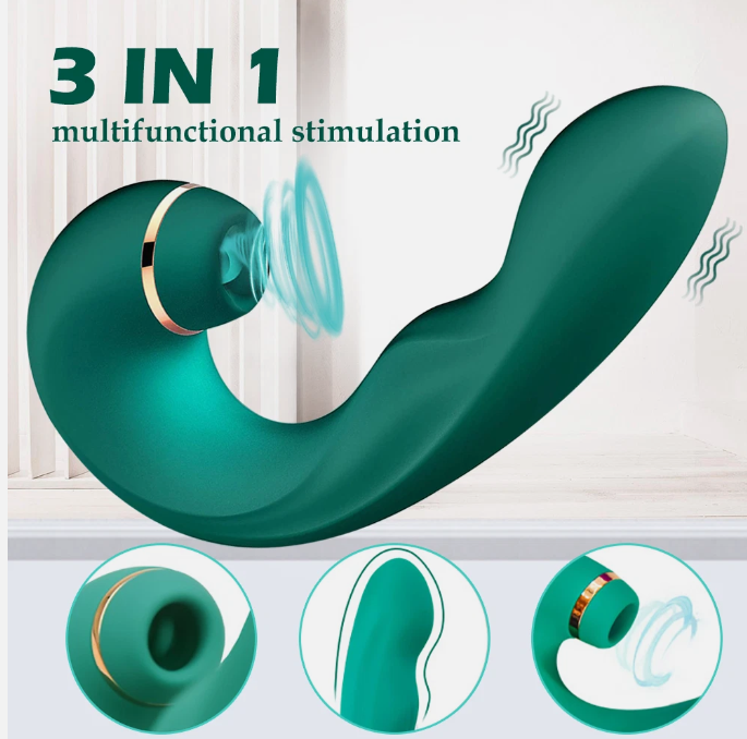 Lady Killer Suction & G-Spot Vibrator – Rechargeable Silicone Personal Massager