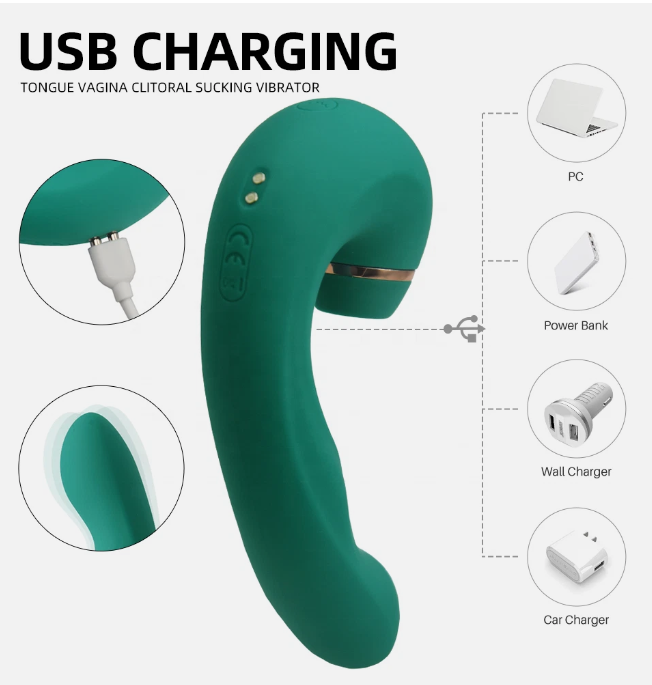 Lady Killer Suction & G-Spot Vibrator – Rechargeable Silicone Personal Massager