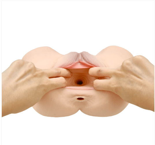 Premium Dual Entry Silicone Male Masturbator | Soft Body-Safe Material | Realistic Texture | Reusable Adult Wellness Accessory