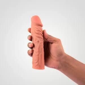 Premium Realistic Silicone Penis Sleeve Extender – Reusable Soft Sleeve for Enhanced Comfort