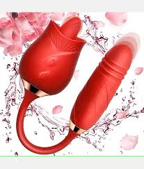 3-in-1 Rose Personal Massager | Tongue Motion, Vibrating Bullet & Suction Stimulation | USB Rechargeable | Waterproof