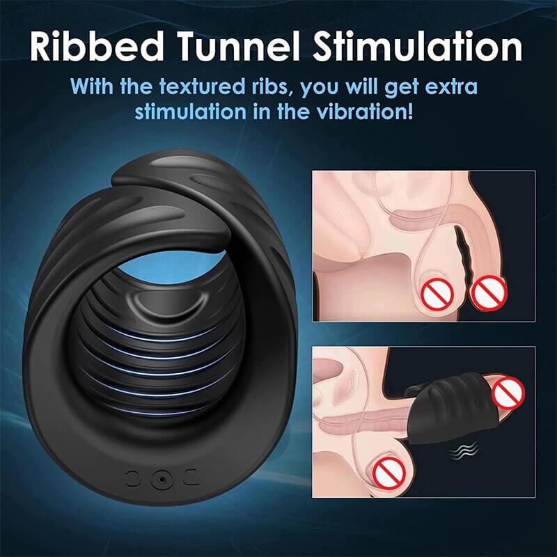 Rechargeable Vibrating Sleeve for Men | 10 Vibration Modes | Soft Silicone | Waterproof | USB Rechargeable